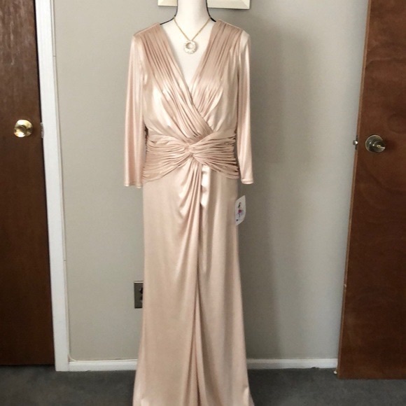 Dresses & Skirts - Long Sleeve Formal Dress Champagne NWT